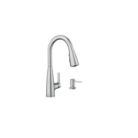 Moen Haelyn One-Handle High Arc Pulldown Kitchen Faucet in Spot Resist Stainless 87627SRS